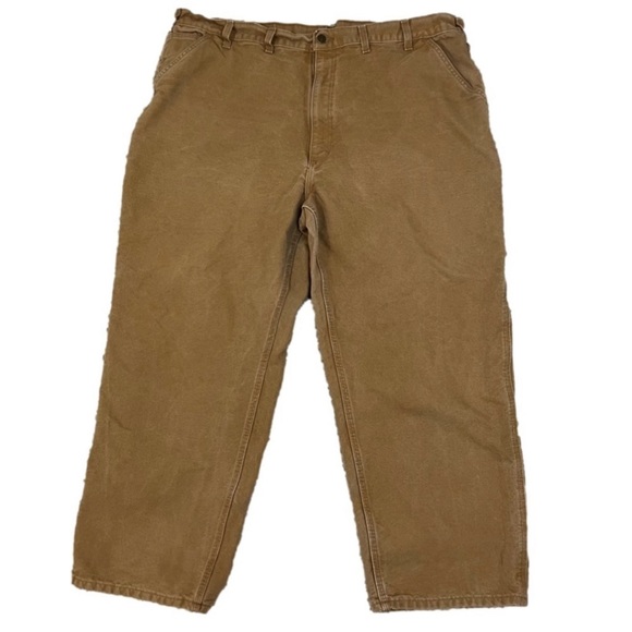Carhartt Other - Carhartt B11-BRN Men’s 46X30 Dungaree Canvas Utility Carpenter Pants